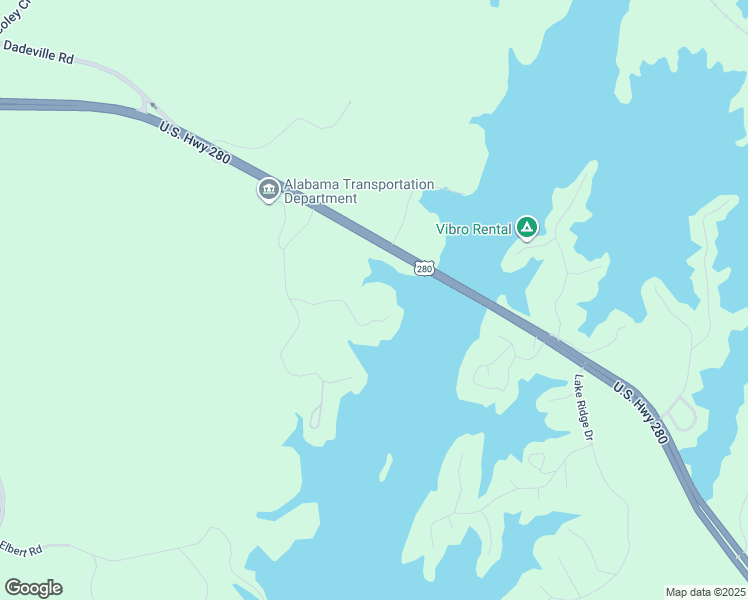 map of restaurants, bars, coffee shops, grocery stores, and more near 189 Williams Road in Alexander City