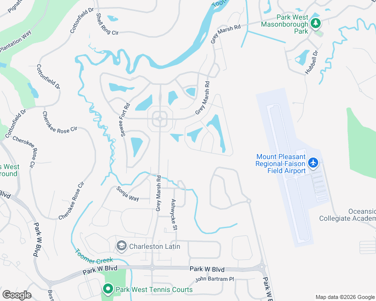 map of restaurants, bars, coffee shops, grocery stores, and more near 3408 Toomer Kiln Circle in Mount Pleasant