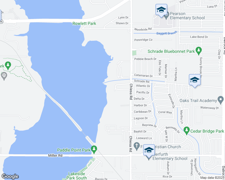 map of restaurants, bars, coffee shops, grocery stores, and more near 4129 Stone Meadow Circle in Rowlett