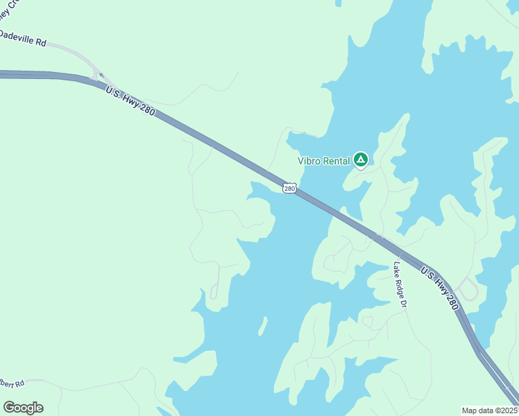 map of restaurants, bars, coffee shops, grocery stores, and more near 189 Williams Road in Alexander City