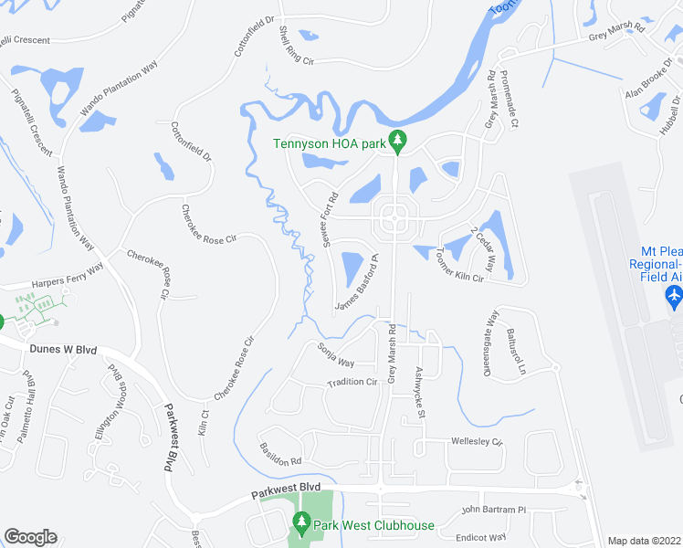 map of restaurants, bars, coffee shops, grocery stores, and more near 1636 Sewee Fort Road in Mount Pleasant