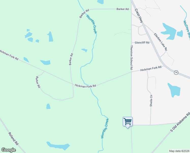 map of restaurants, bars, coffee shops, grocery stores, and more near 384 Hickman Fork Road in Thomaston