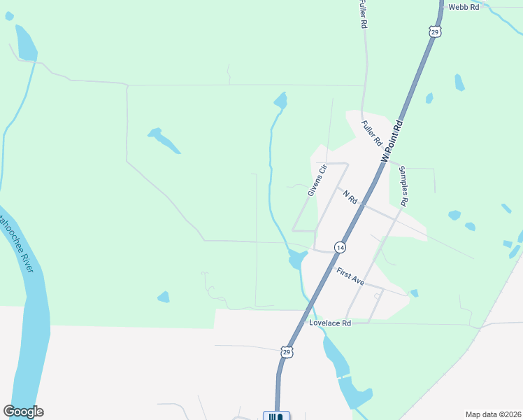 map of restaurants, bars, coffee shops, grocery stores, and more near 230 Ann Murphy Road in West Point