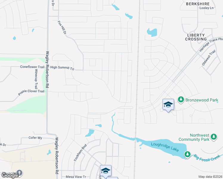 map of restaurants, bars, coffee shops, grocery stores, and more near 9137 High Stirrup Lane in Fort Worth