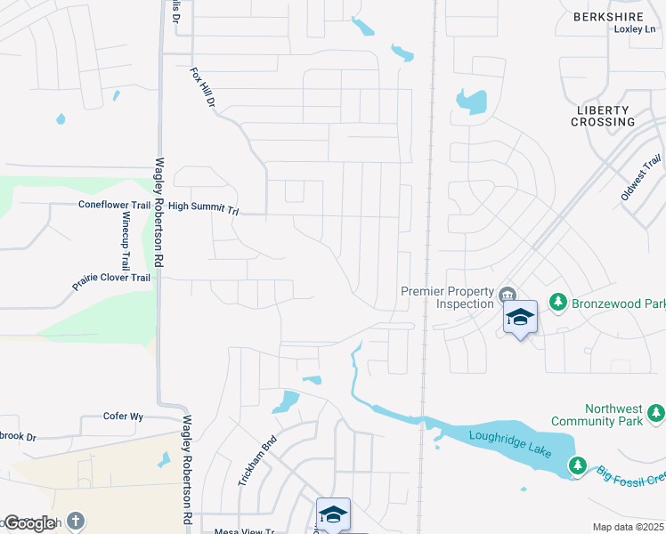 map of restaurants, bars, coffee shops, grocery stores, and more near 9137 High Stirrup Lane in Fort Worth