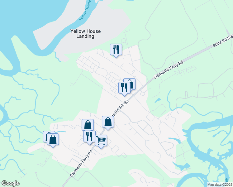 map of restaurants, bars, coffee shops, grocery stores, and more near 211 Harlequin Alley in Berkeley County