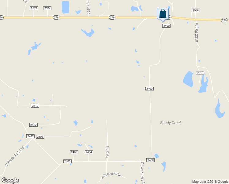 map of restaurants, bars, coffee shops, grocery stores, and more near 8323 Big Oaks in Quinlan