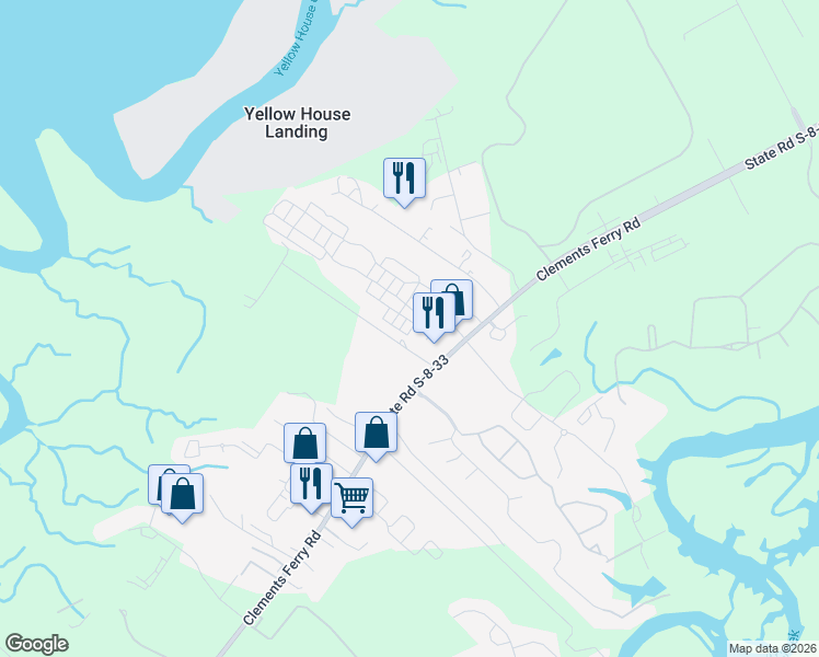 map of restaurants, bars, coffee shops, grocery stores, and more near 211 Harlequin Alley in Berkeley County