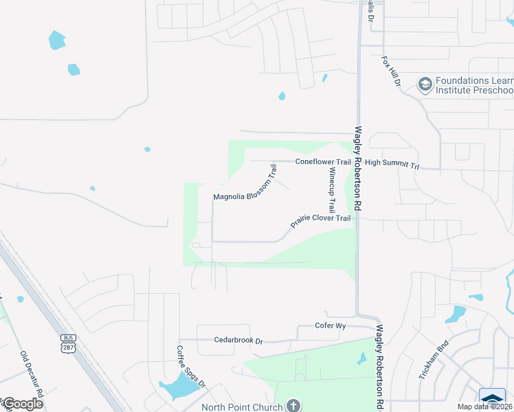 map of restaurants, bars, coffee shops, grocery stores, and more near 9208 Magnolia Blossom Trail in Fort Worth