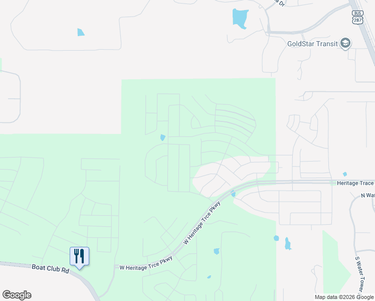 map of restaurants, bars, coffee shops, grocery stores, and more near 9776 Skyhawk Avenue in Fort Worth