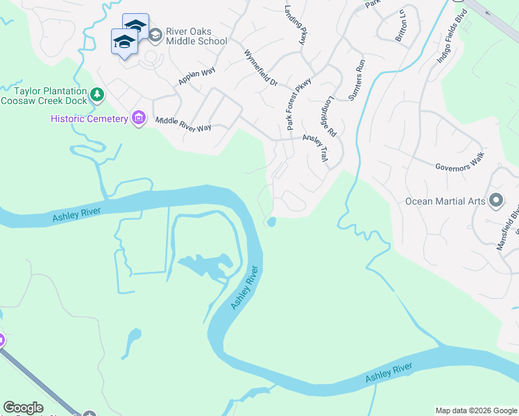 map of restaurants, bars, coffee shops, grocery stores, and more near 8317 Childs Cove Circle in North Charleston