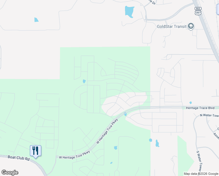 map of restaurants, bars, coffee shops, grocery stores, and more near 10151 North Saginaw Boulevard in Fort Worth
