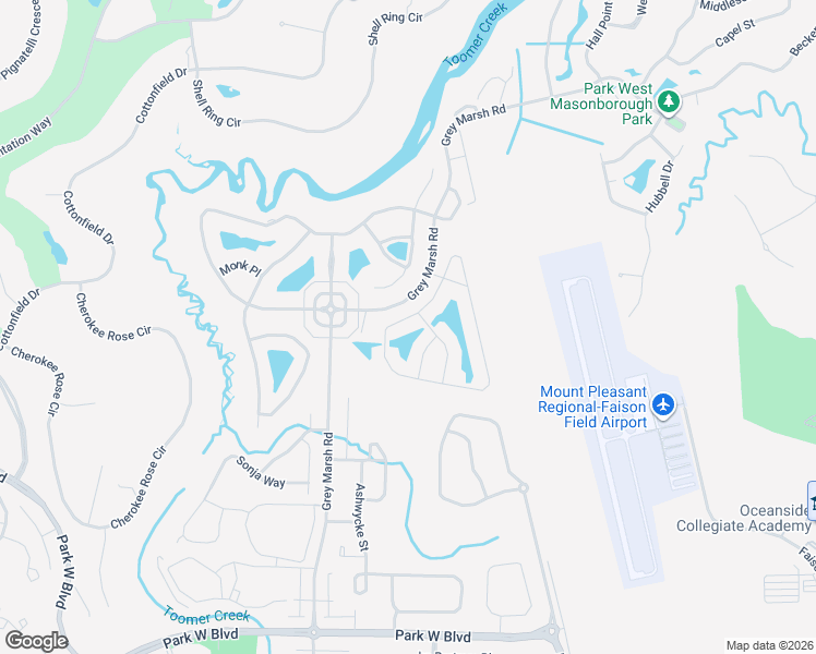 map of restaurants, bars, coffee shops, grocery stores, and more near 3365 Toomer Kiln Circle in Mount Pleasant