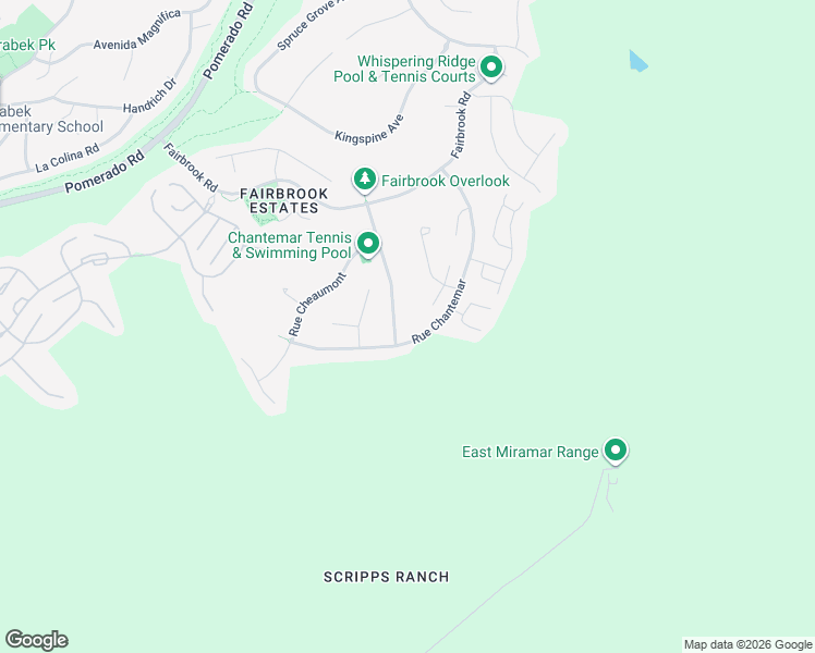 map of restaurants, bars, coffee shops, grocery stores, and more near 10202 Rue Chamberry in San Diego