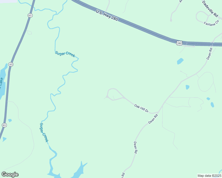 map of restaurants, bars, coffee shops, grocery stores, and more near 520 Oak Hill Drive in Alexander City