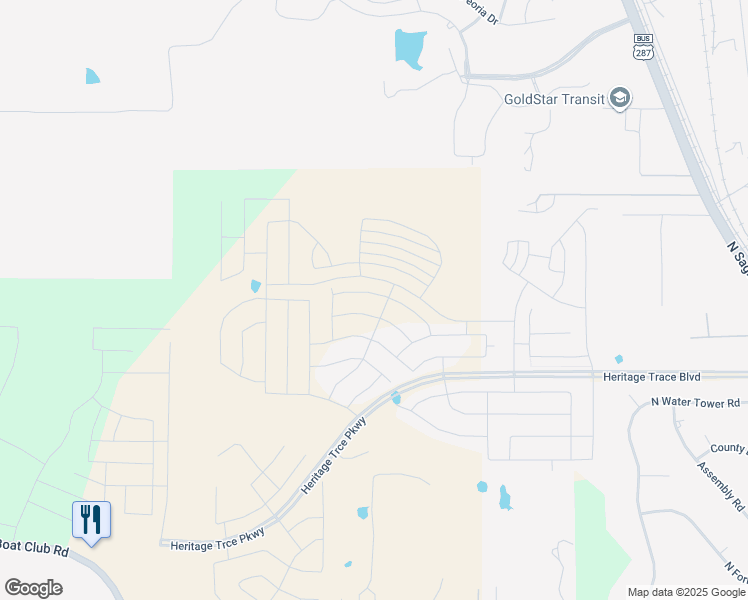 map of restaurants, bars, coffee shops, grocery stores, and more near 10151 North Saginaw Boulevard in Fort Worth