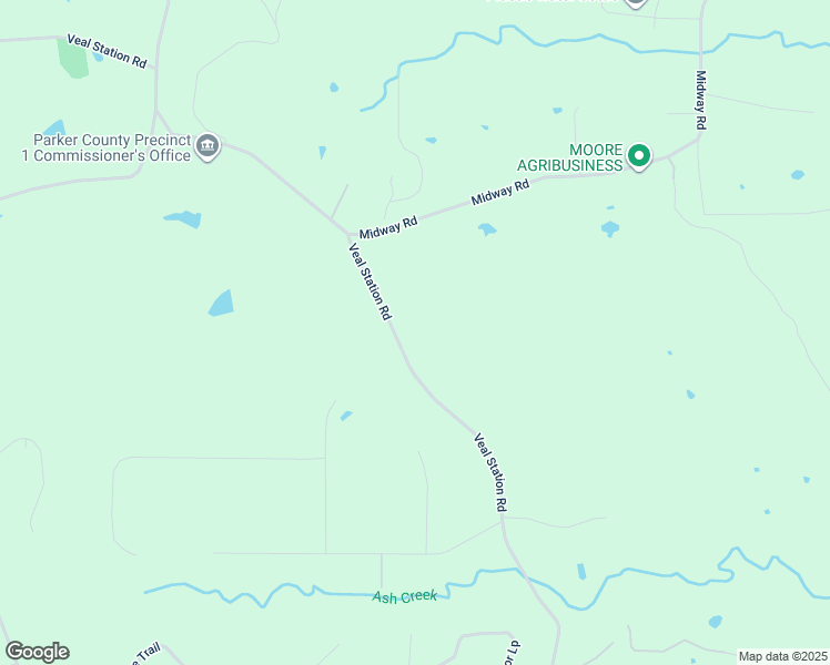 map of restaurants, bars, coffee shops, grocery stores, and more near 4415 Veal Station Road in Weatherford