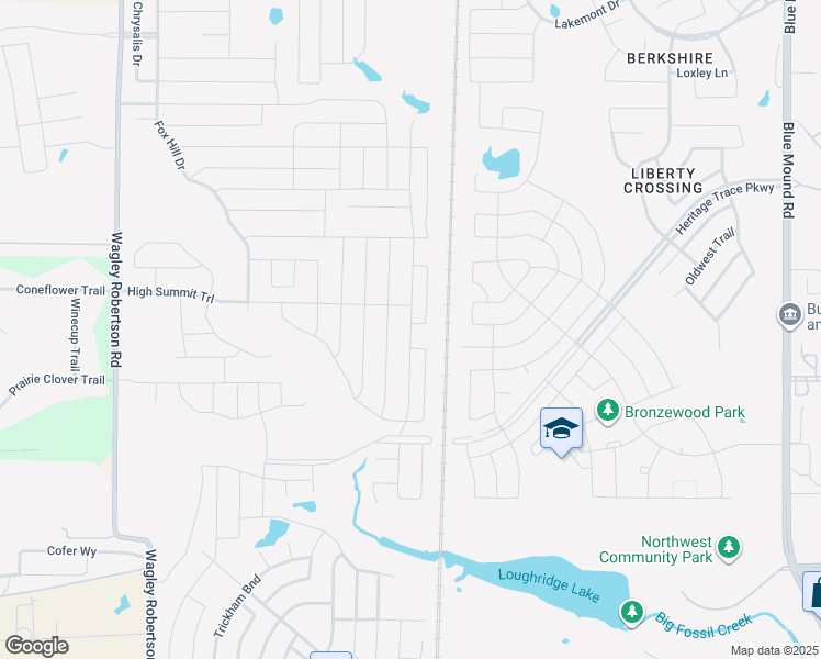 map of restaurants, bars, coffee shops, grocery stores, and more near 9225 Doverglen Drive in Fort Worth