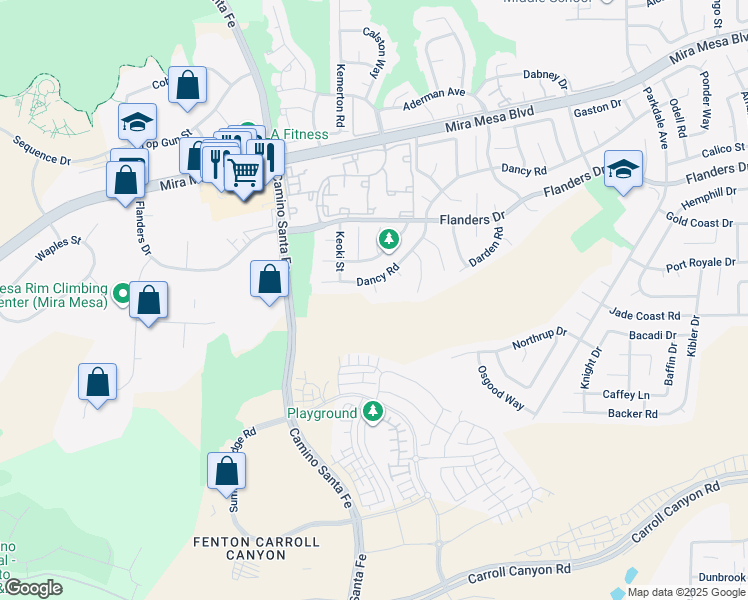 map of restaurants, bars, coffee shops, grocery stores, and more near 10170 Presley Street in San Diego