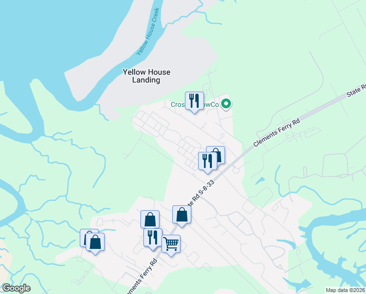 map of restaurants, bars, coffee shops, grocery stores, and more near 808 Guerin Creek Drive in Berkeley County