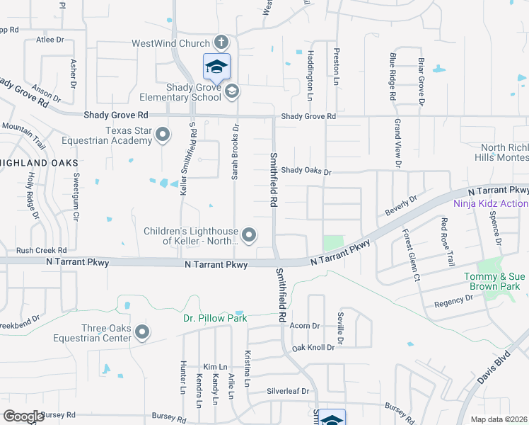 map of restaurants, bars, coffee shops, grocery stores, and more near 1503 Joshua Court in Keller