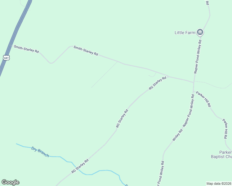 map of restaurants, bars, coffee shops, grocery stores, and more near 40 RG Starley Road in McIntyre