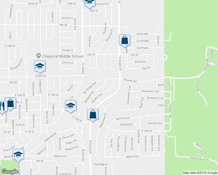 map of restaurants, bars, coffee shops, grocery stores, and more near 1409 Hendrix Avenue in Alamogordo