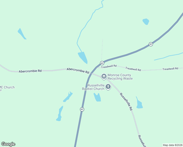 map of restaurants, bars, coffee shops, grocery stores, and more near in Monroe County