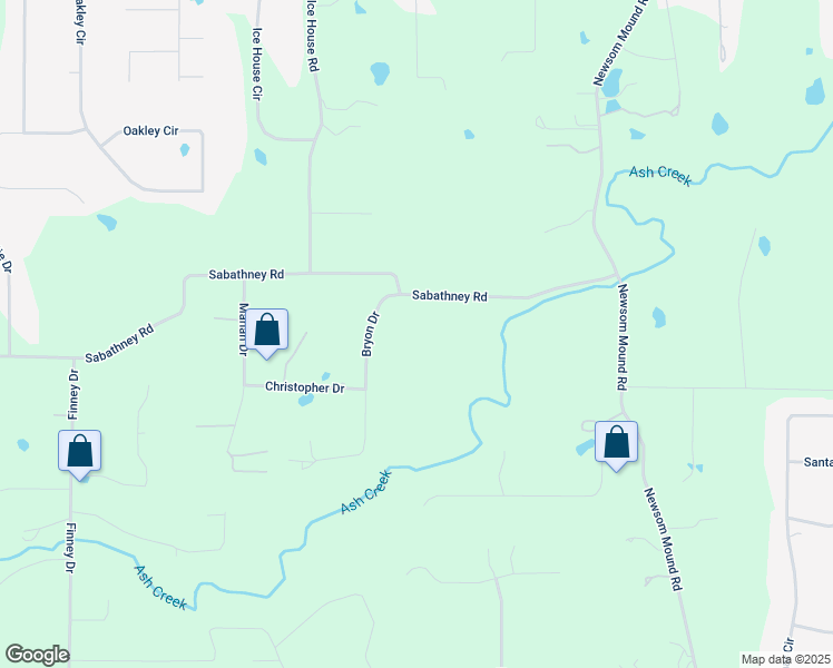 map of restaurants, bars, coffee shops, grocery stores, and more near 135 Bryon Drive in Weatherford
