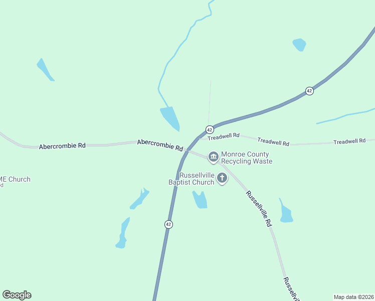 map of restaurants, bars, coffee shops, grocery stores, and more near in Monroe County