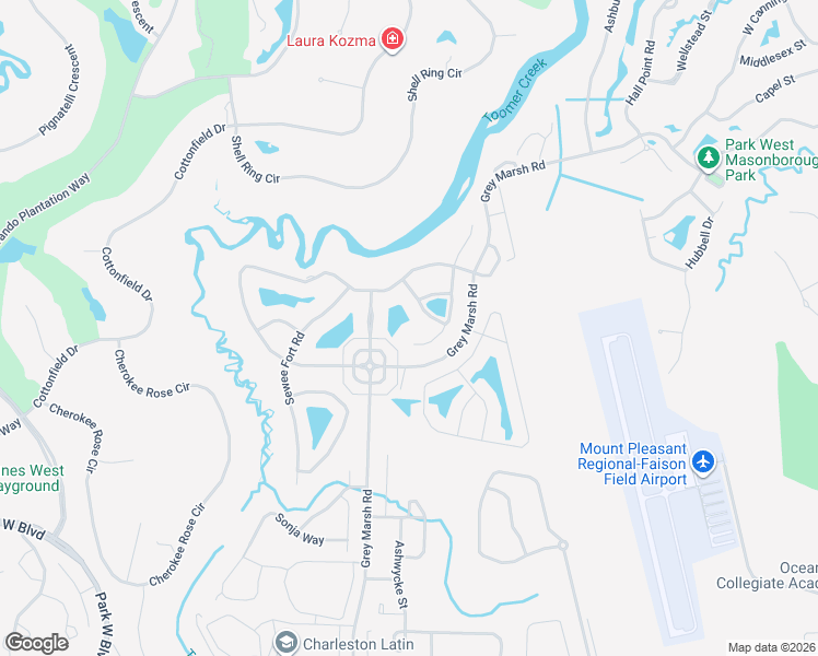map of restaurants, bars, coffee shops, grocery stores, and more near 1806 Tennyson Row in Mount Pleasant