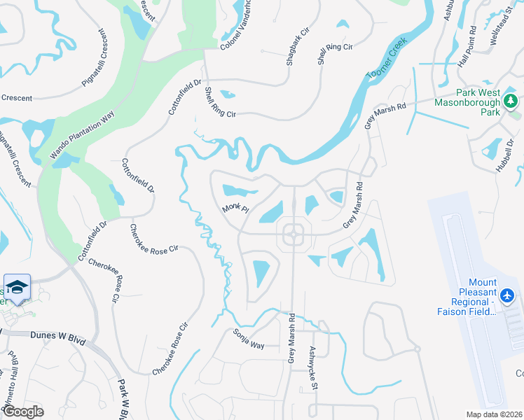 map of restaurants, bars, coffee shops, grocery stores, and more near 3413 Henrietta Hartford Road in Mount Pleasant