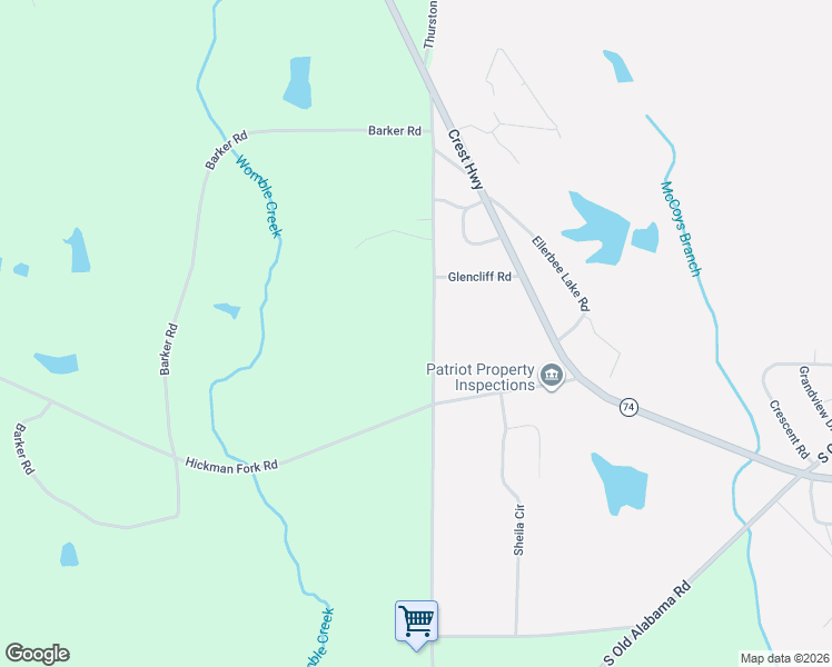 map of restaurants, bars, coffee shops, grocery stores, and more near 892 Thurston School Road in Thomaston