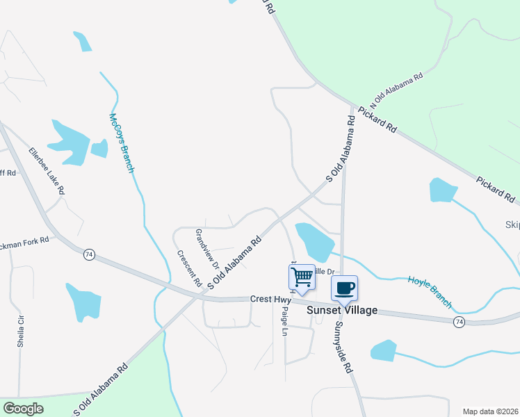 map of restaurants, bars, coffee shops, grocery stores, and more near 142 Crescent Road in Thomaston