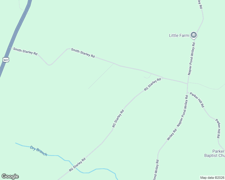 map of restaurants, bars, coffee shops, grocery stores, and more near 40 RG Starley Road in McIntyre