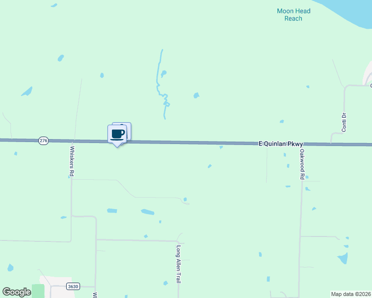 map of restaurants, bars, coffee shops, grocery stores, and more near Farm to Market Road 35 in Quinlan