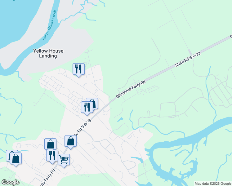 map of restaurants, bars, coffee shops, grocery stores, and more near 426 Deanna Lane in Wando
