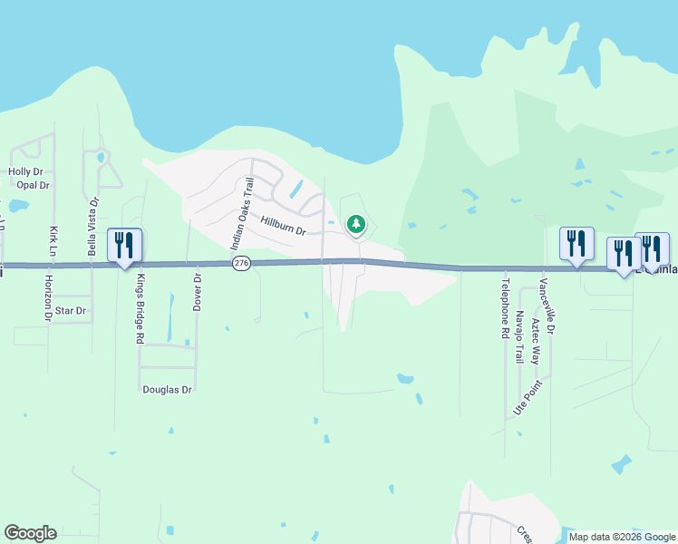map of restaurants, bars, coffee shops, grocery stores, and more near 1112 Texas 276 in West Tawakoni