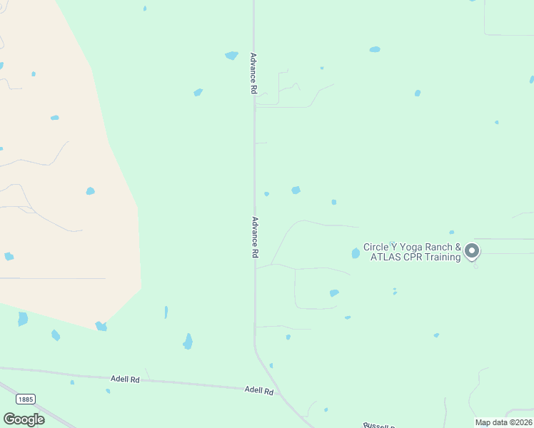 map of restaurants, bars, coffee shops, grocery stores, and more near 1277 Advance Road in Weatherford