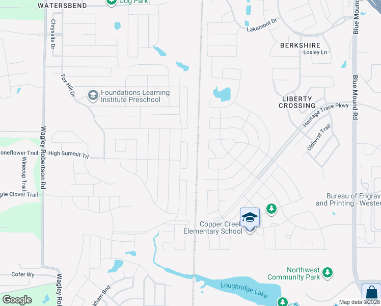 map of restaurants, bars, coffee shops, grocery stores, and more near 9320 Desertrock Road in Fort Worth