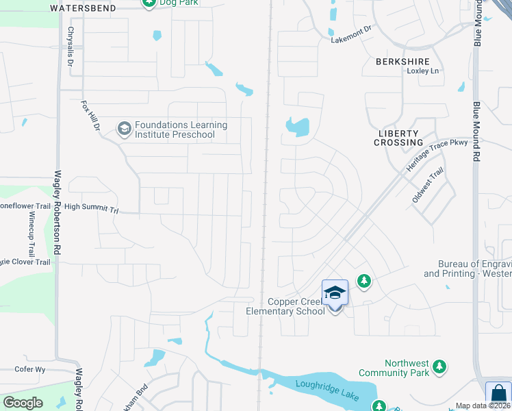 map of restaurants, bars, coffee shops, grocery stores, and more near 9320 Desertrock Road in Fort Worth
