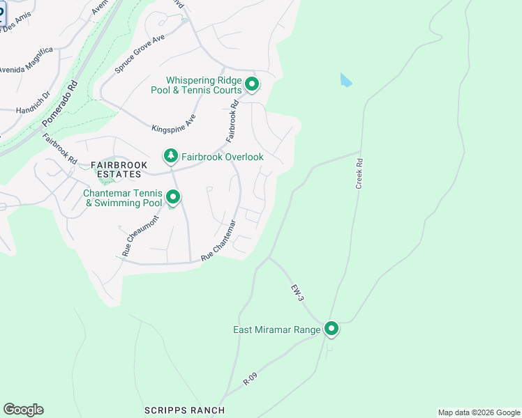 map of restaurants, bars, coffee shops, grocery stores, and more near 10316 Rue Finisterre in San Diego