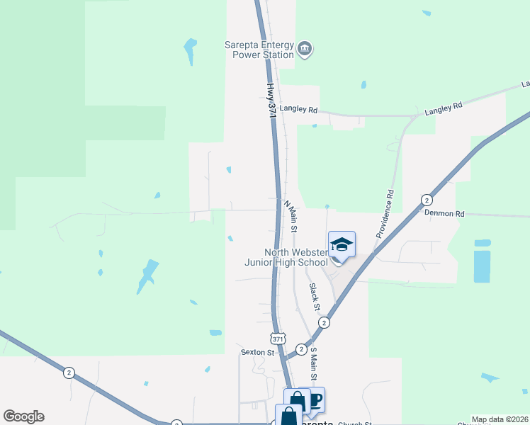 map of restaurants, bars, coffee shops, grocery stores, and more near 146 Avera Street in Sarepta