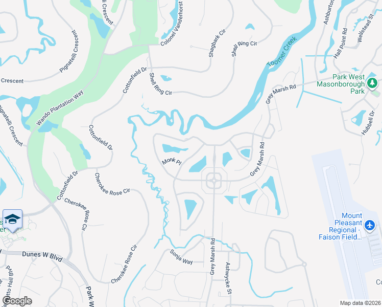 map of restaurants, bars, coffee shops, grocery stores, and more near 1693 Sewee Fort Road in Mount Pleasant