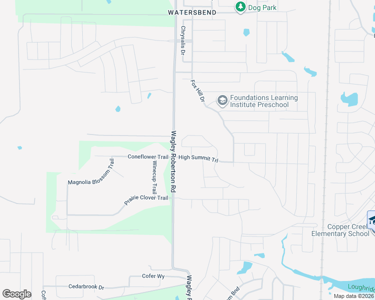 map of restaurants, bars, coffee shops, grocery stores, and more near 736 High Summit Trail in Fort Worth