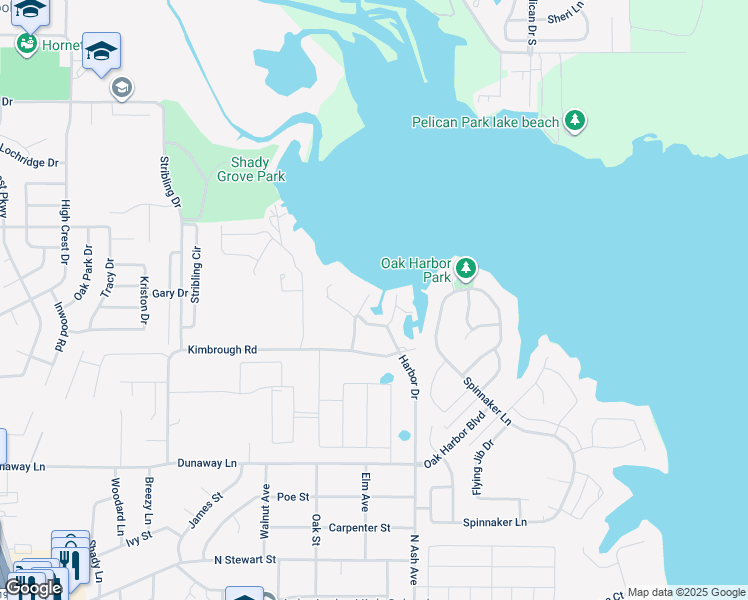 map of restaurants, bars, coffee shops, grocery stores, and more near 692 Harbor Drive in Azle