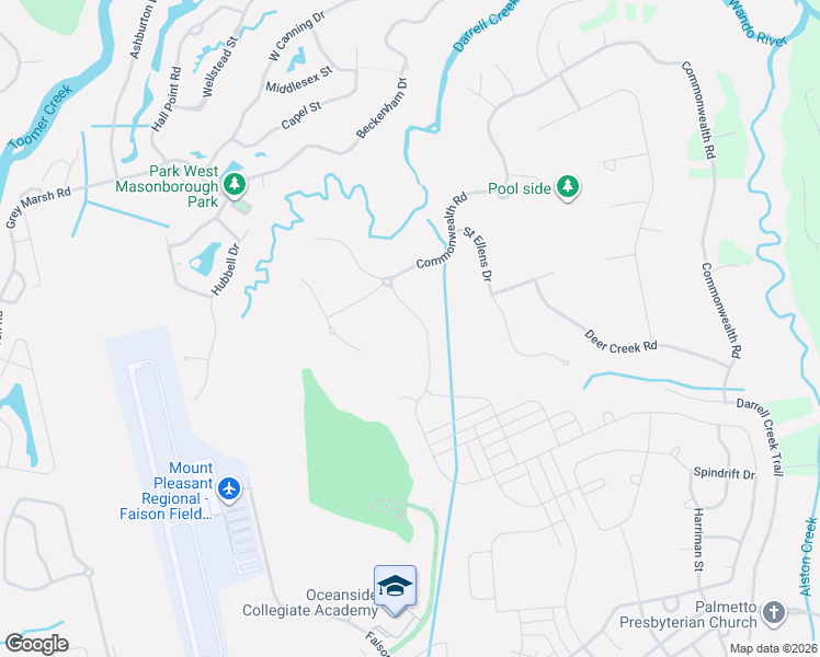 map of restaurants, bars, coffee shops, grocery stores, and more near 3687 Coastal Crab Road in Mount Pleasant