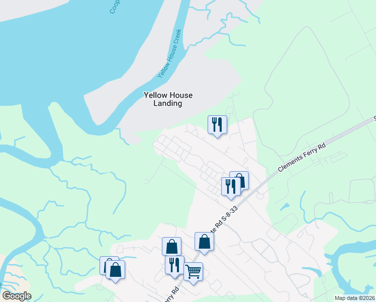 map of restaurants, bars, coffee shops, grocery stores, and more near 481 Spring Hollow Drive in Charleston