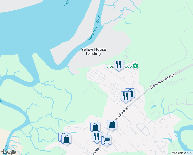 map of restaurants, bars, coffee shops, grocery stores, and more near 481 Spring Hollow Drive in Charleston