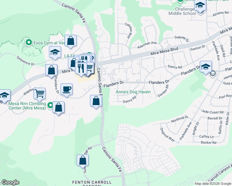 map of restaurants, bars, coffee shops, grocery stores, and more near 10242 Keoki Street in San Diego